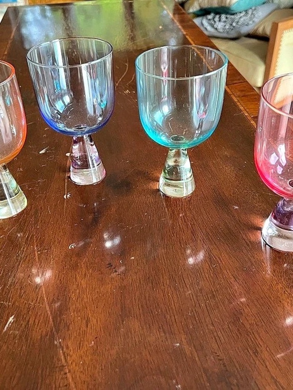 Ramona wine glasses - Set of 4 - colorful hand blown